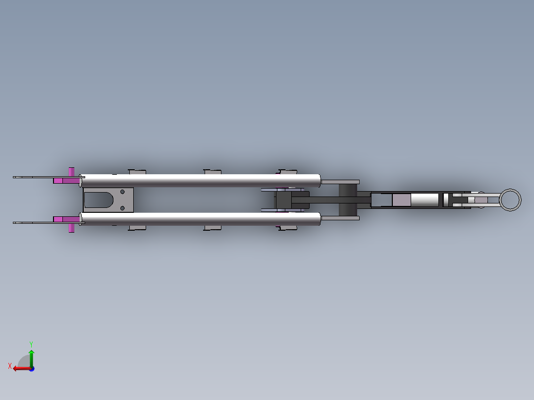 小型拖拉机整理车架设计【含图和文档】后视图