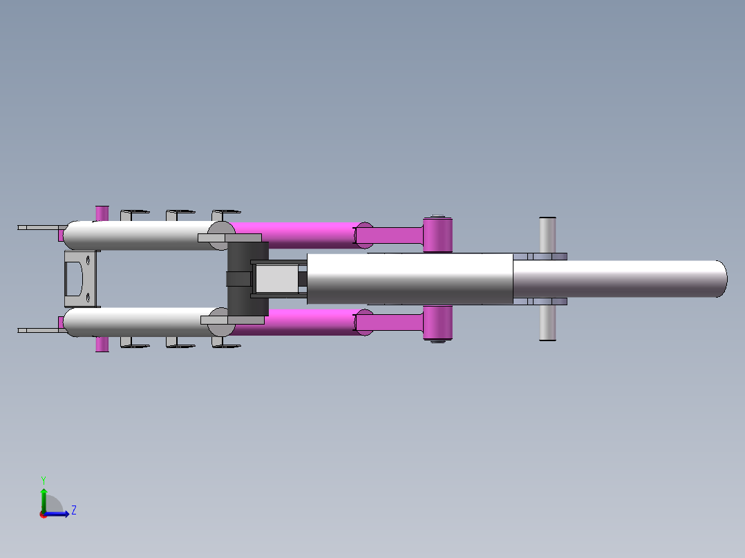 小型拖拉机整理车架设计【含图和文档】左视图