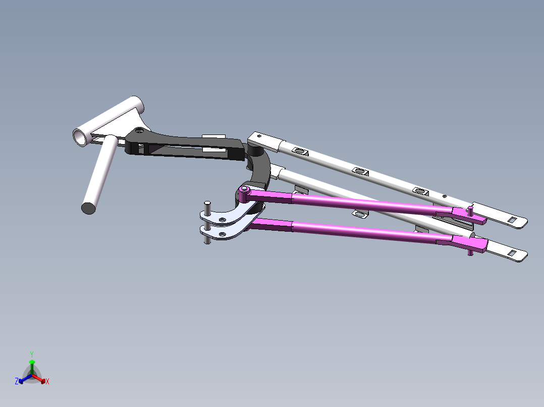 小型拖拉机整理车架设计【含图和文档】正等轴测图