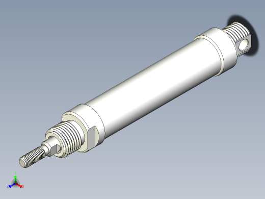 液压缸 油缸 (11)正等轴测缩略图