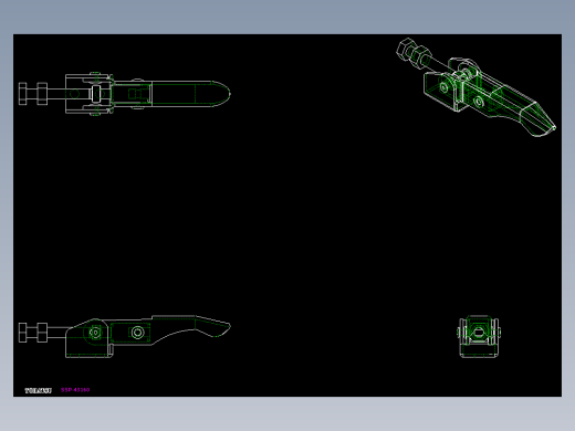 門閂式夾鉗SSP(E)-2D多系列多零件图纸模型