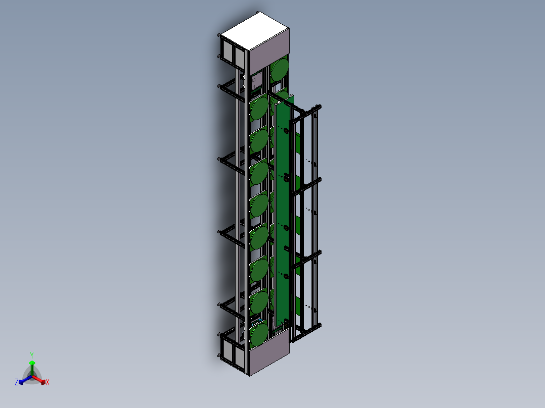 左右循环倍数链线sw21可编辑正等轴测图