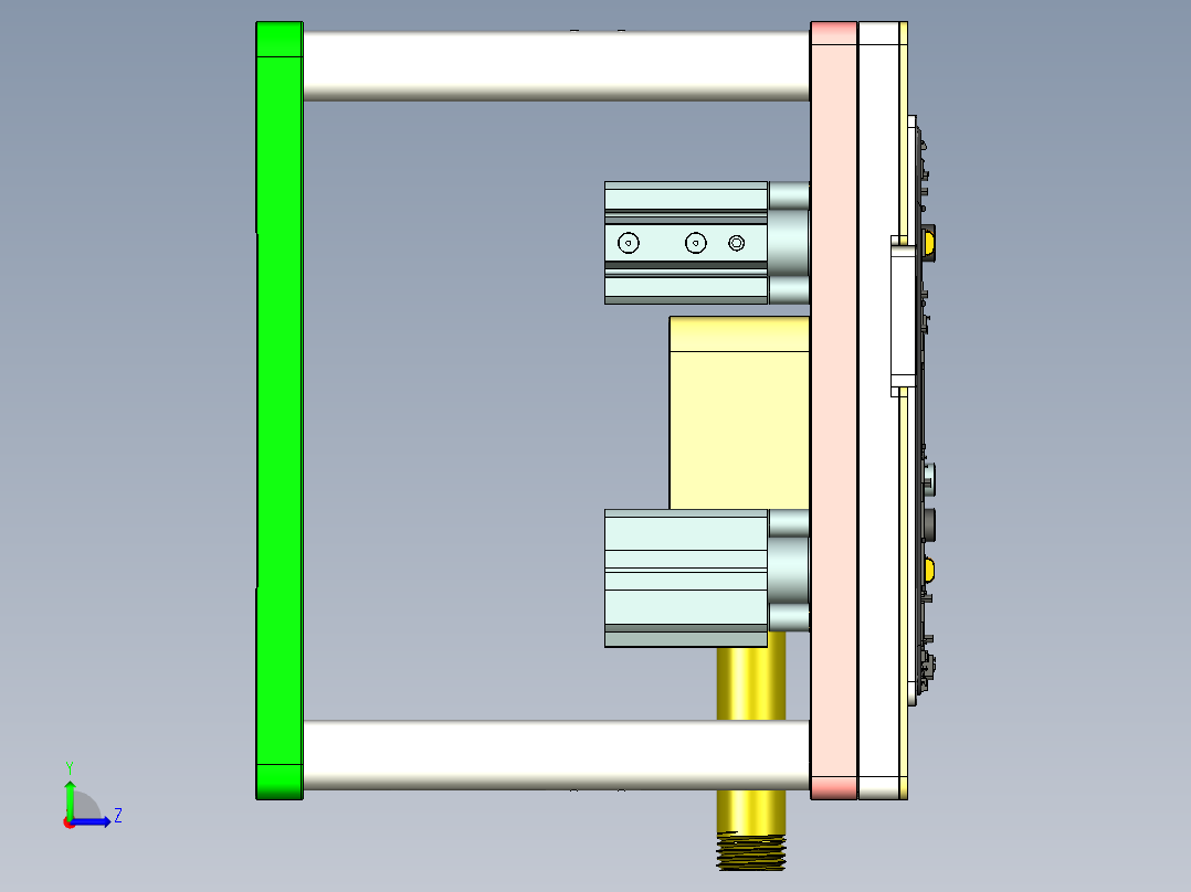 REACHER-C-笔记本CNC工装夹具三维模型cnc3左视图