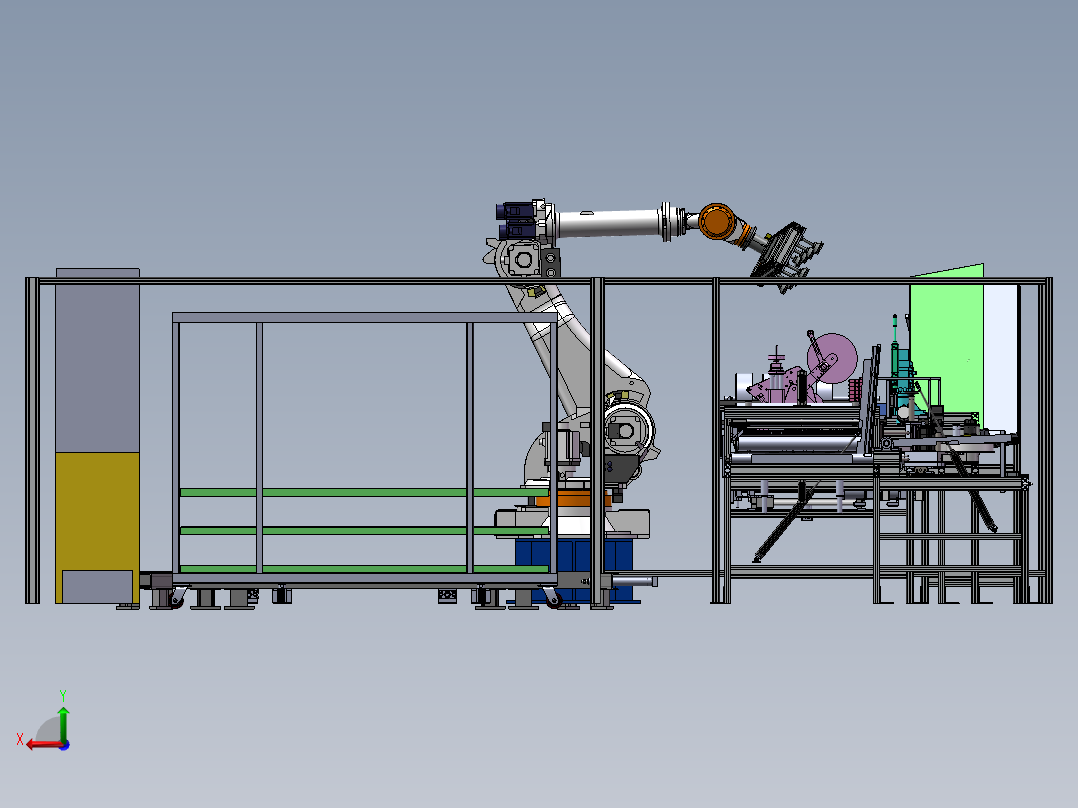厅门板自动装配线sw19可编辑后视图