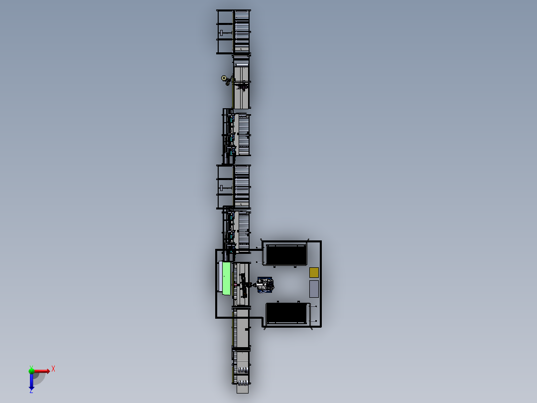 厅门板自动装配线sw19可编辑俯视图