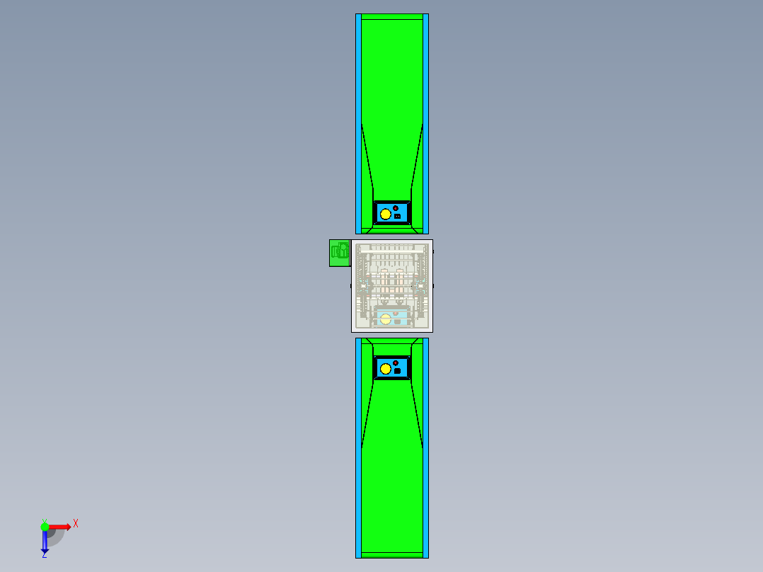 吊篮提升机Catia俯视图