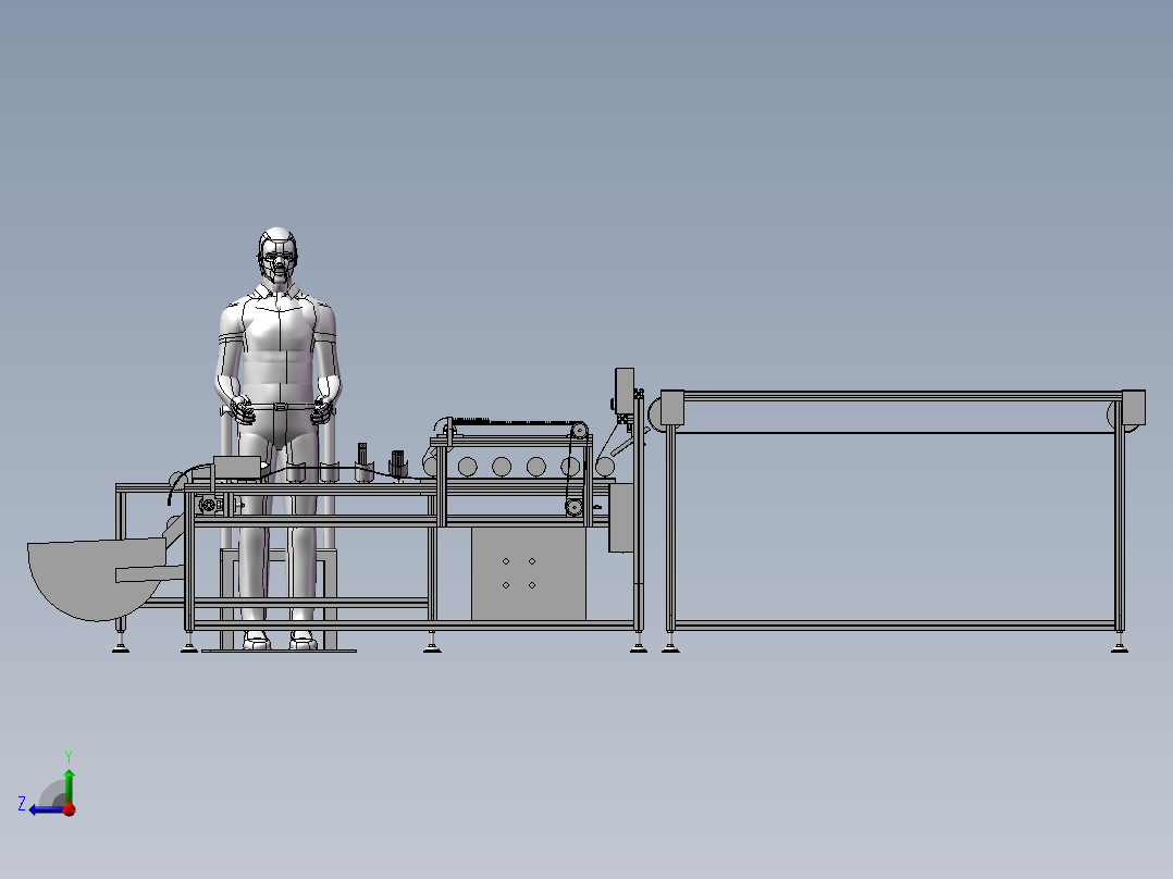 碳素笔分拣机sw15可编辑右视图