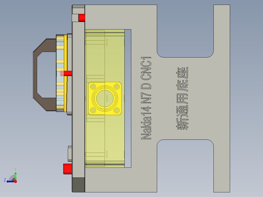 Nakia14 N7-笔记本CNC工装夹具三维模型D-CNC1-200709 (2)右视图