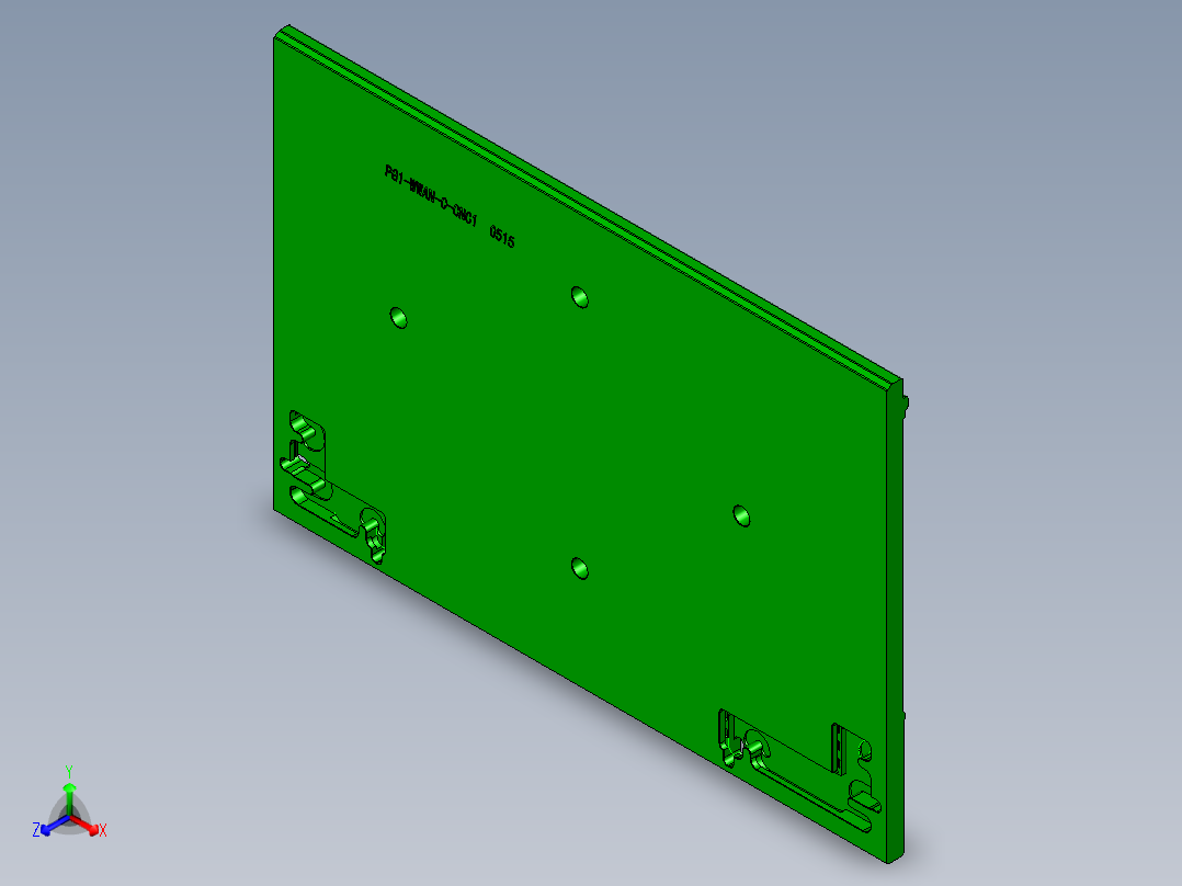 平板铝板材开粗飞面铣凹槽程序模型