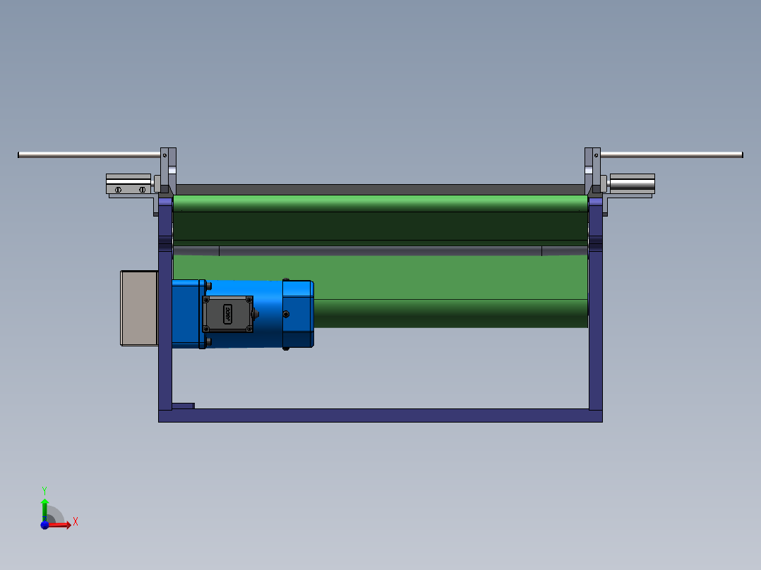 对接皮带线机构前视图