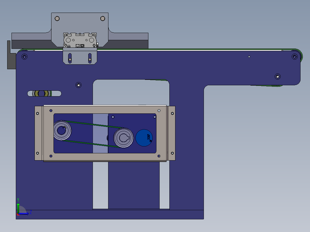 对接皮带线机构左视图