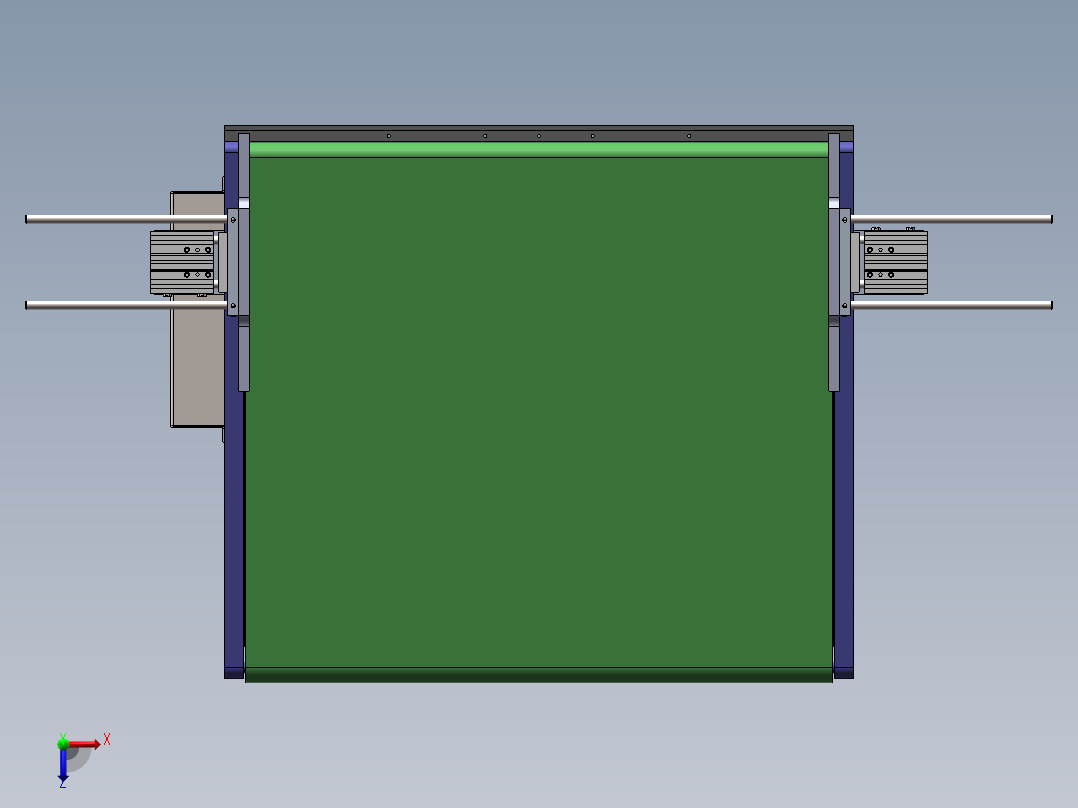 对接皮带线机构俯视图