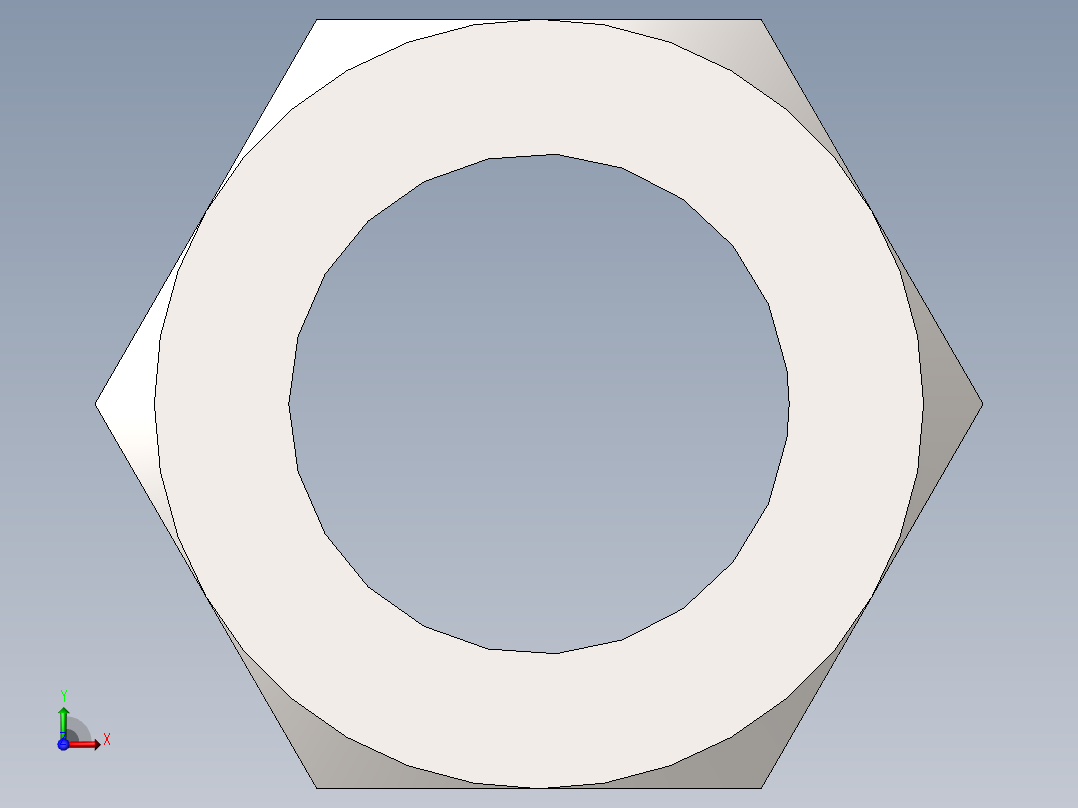 GB／T41-20001 型六角螺母C级M8前视图