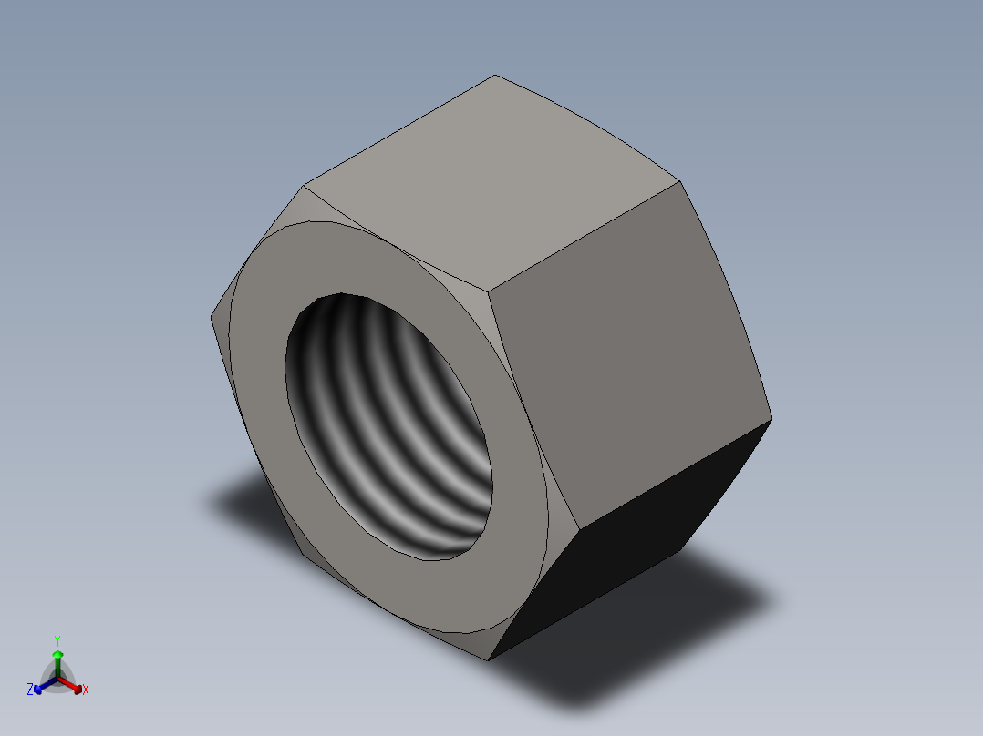 GB／T41-20001 型六角螺母C级M8正等轴测图