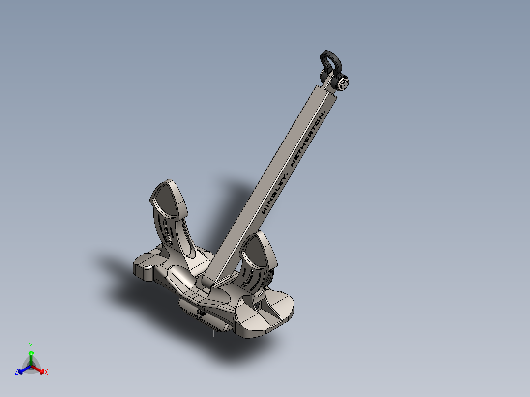 锚、地锚正等轴测图