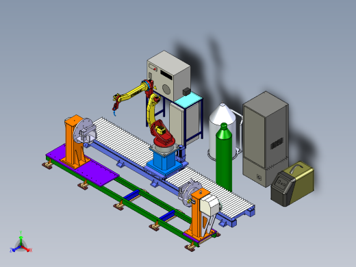 移动式焊接机器人单元模型