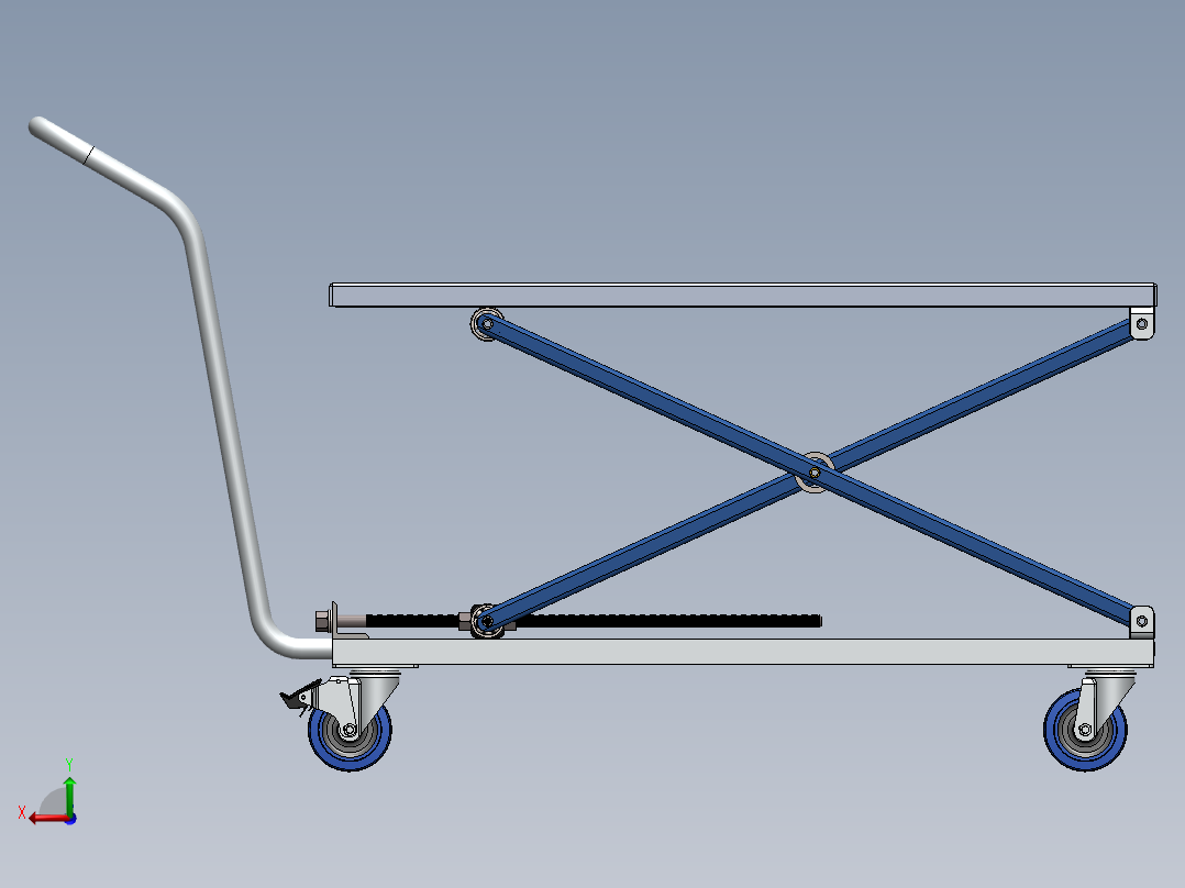 A3004179-剪刀式升降手推车后视图