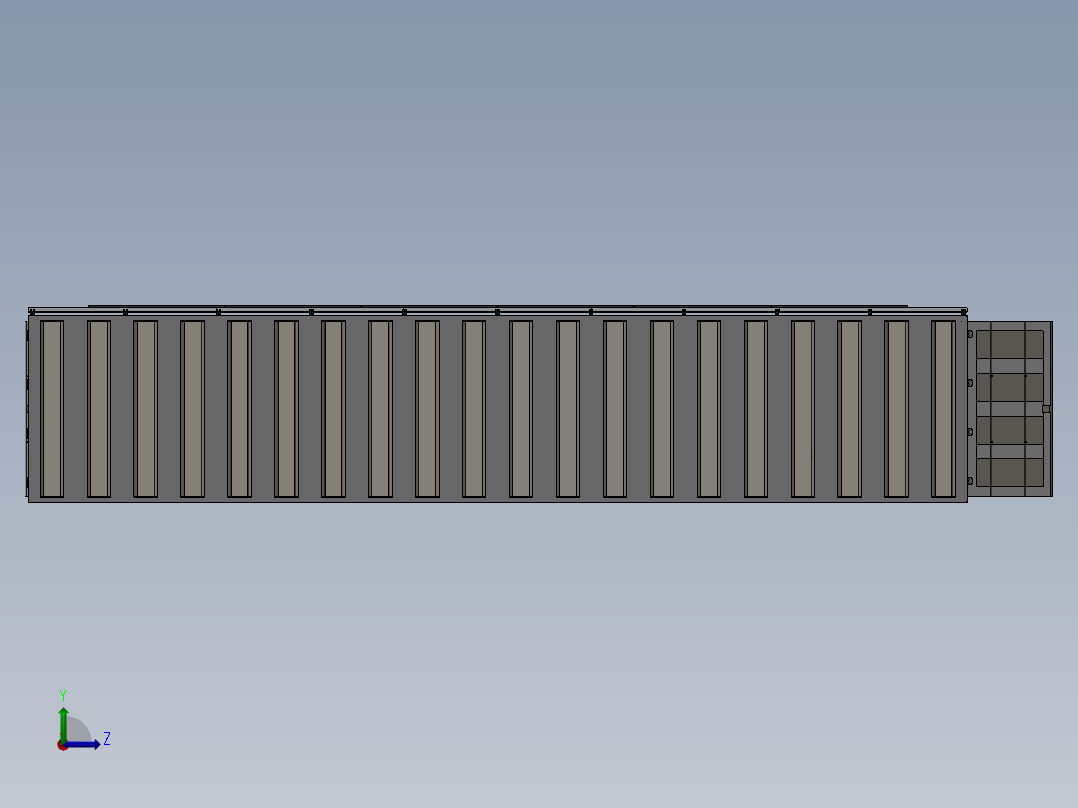 A0003696-SCIF 太阳能设计与40英尺集装箱左视图