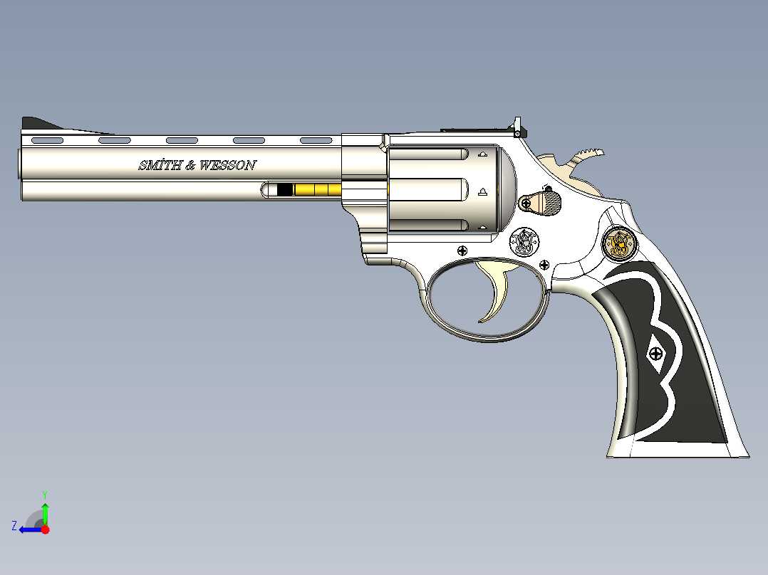 手枪左轮冲锋枪老式狙击步枪设计3D图纸smith wesson SW igs x_t右视图