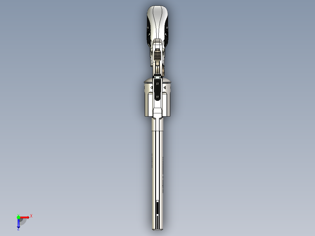 手枪左轮冲锋枪老式狙击步枪设计3D图纸smith wesson SW igs x_t俯视图
