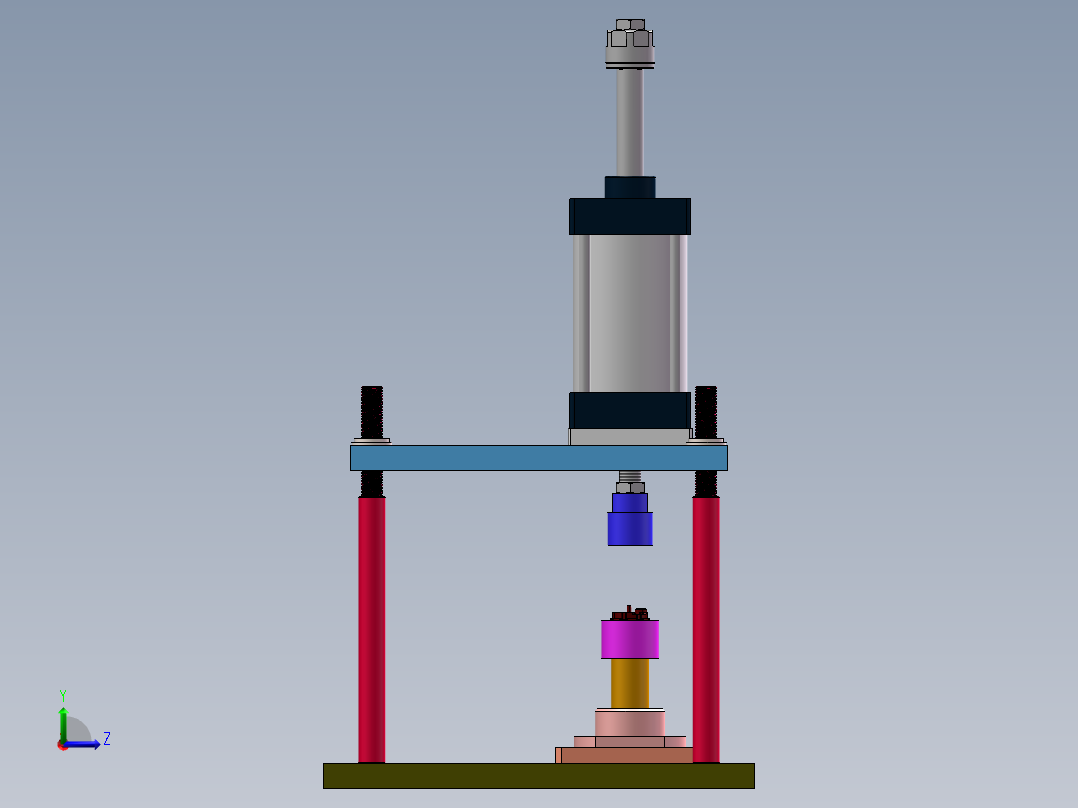 气动压铆钉机左视图