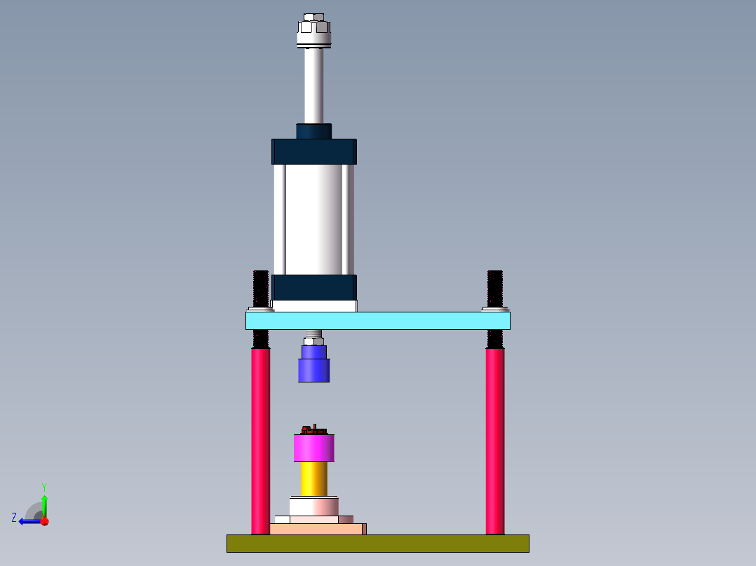 气动压铆钉机右视图