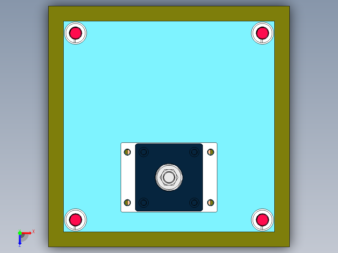 气动压铆钉机俯视图