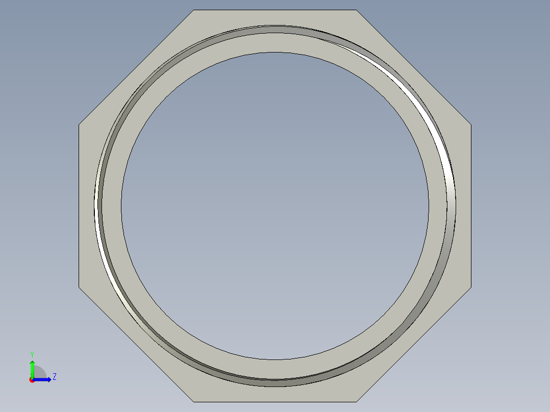 螺纹管对丝-六角等径 DN40左视图