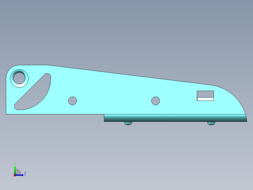冷柜门铰链主体左视缩略图