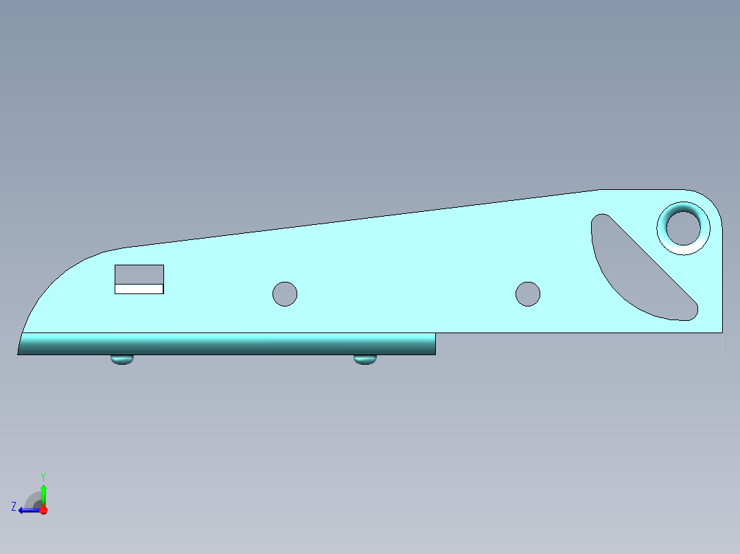 冷柜门铰链主体右视图