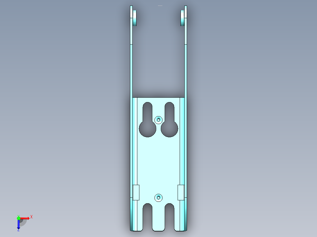 冷柜门铰链主体俯视图