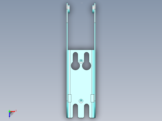 冷柜门铰链主体俯视缩略图