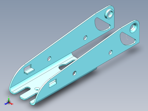 冷柜门铰链主体正等轴测缩略图