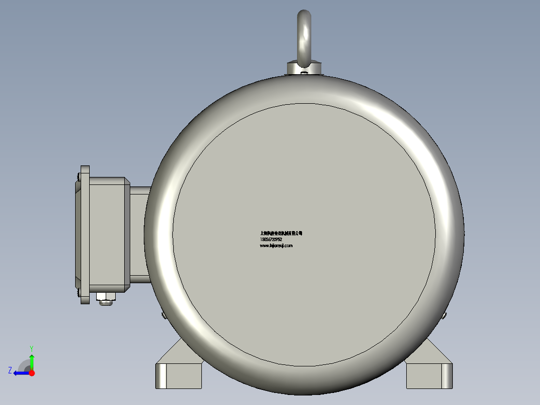 Y2系列B35型三相异步电动机Y2225M-4右视图