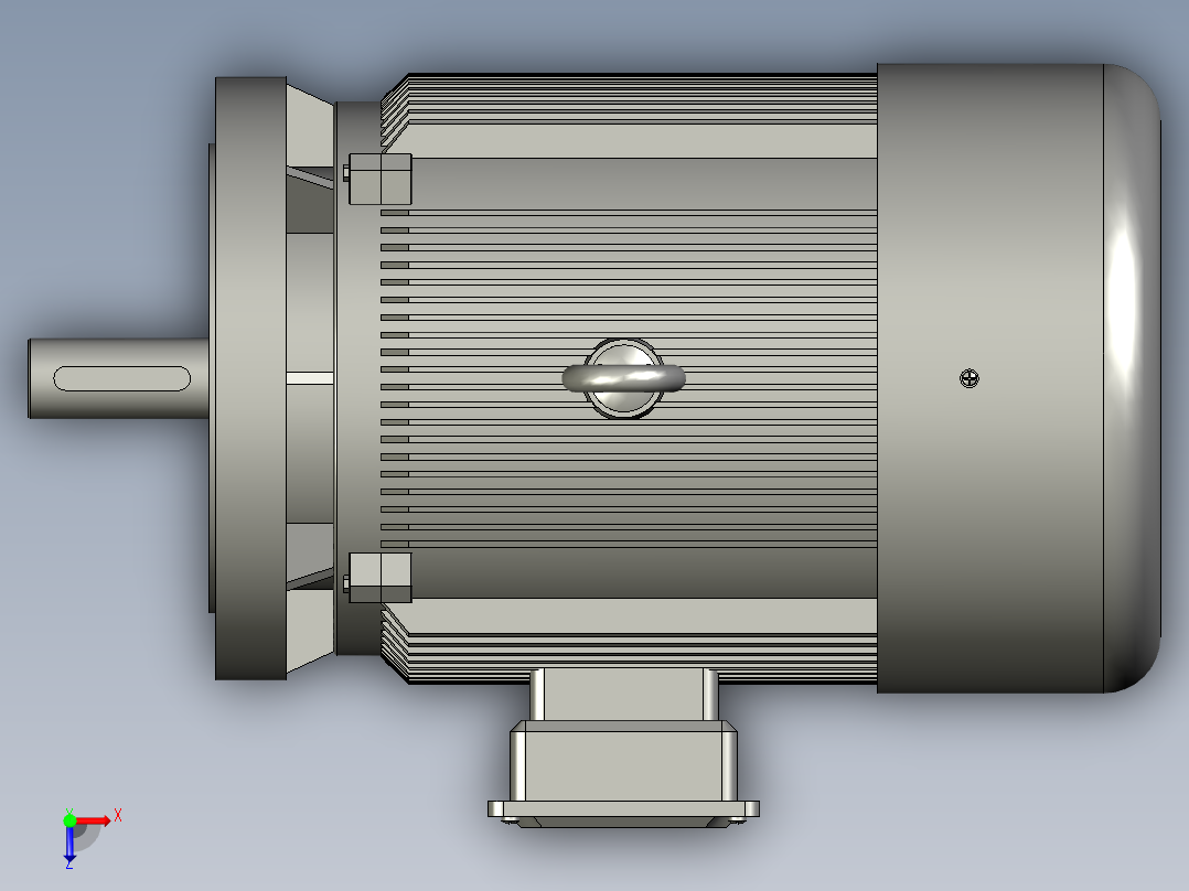 Y2系列B35型三相异步电动机Y2225M-4俯视图