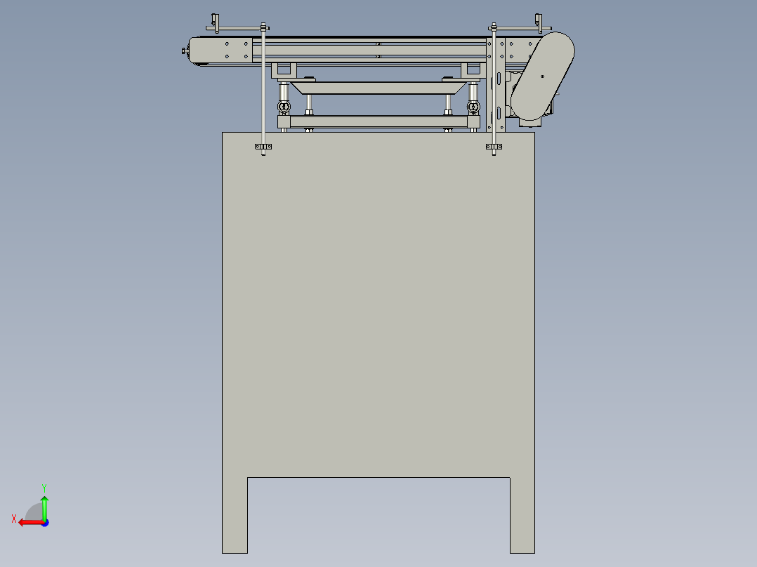自动检重秤模型后视图