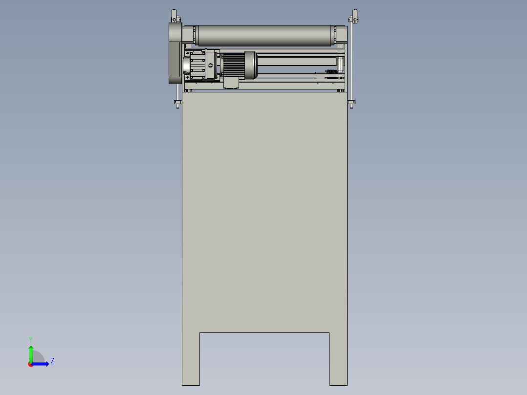 自动检重秤模型左视图