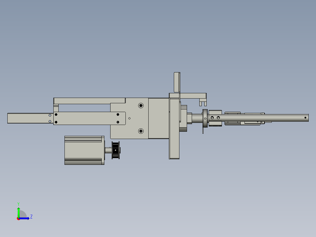 单轴绕线机S01A-F01-0000一轴机绕排线组左视图