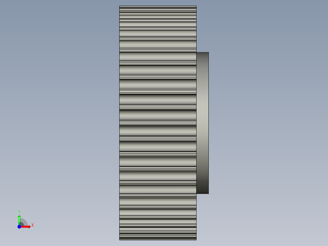 线材端子加工设备设计-8M-46齿同步带轮前视图