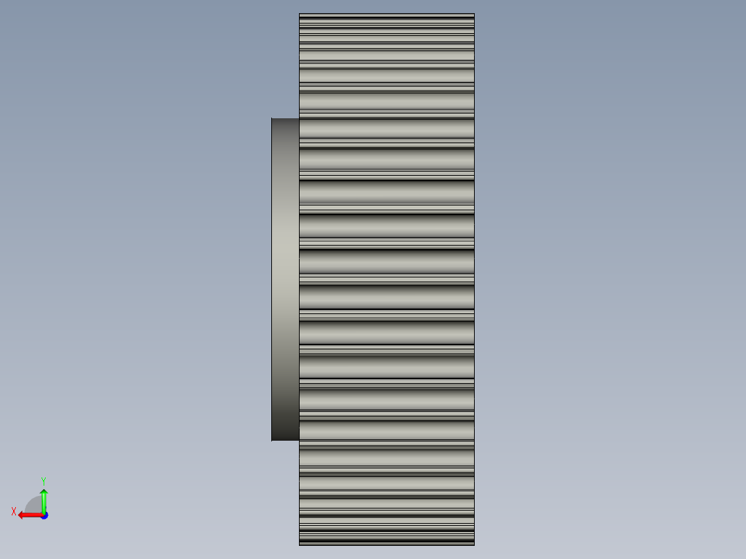线材端子加工设备设计-8M-46齿同步带轮后视图