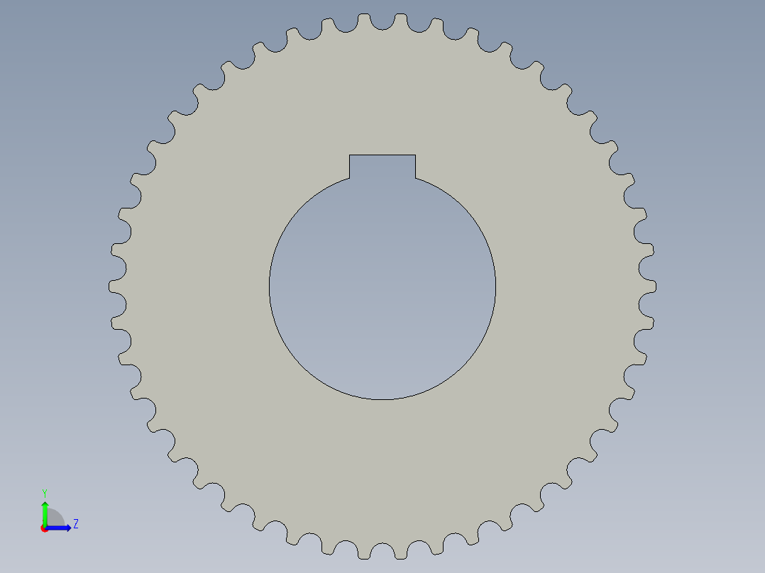 线材端子加工设备设计-8M-46齿同步带轮左视图