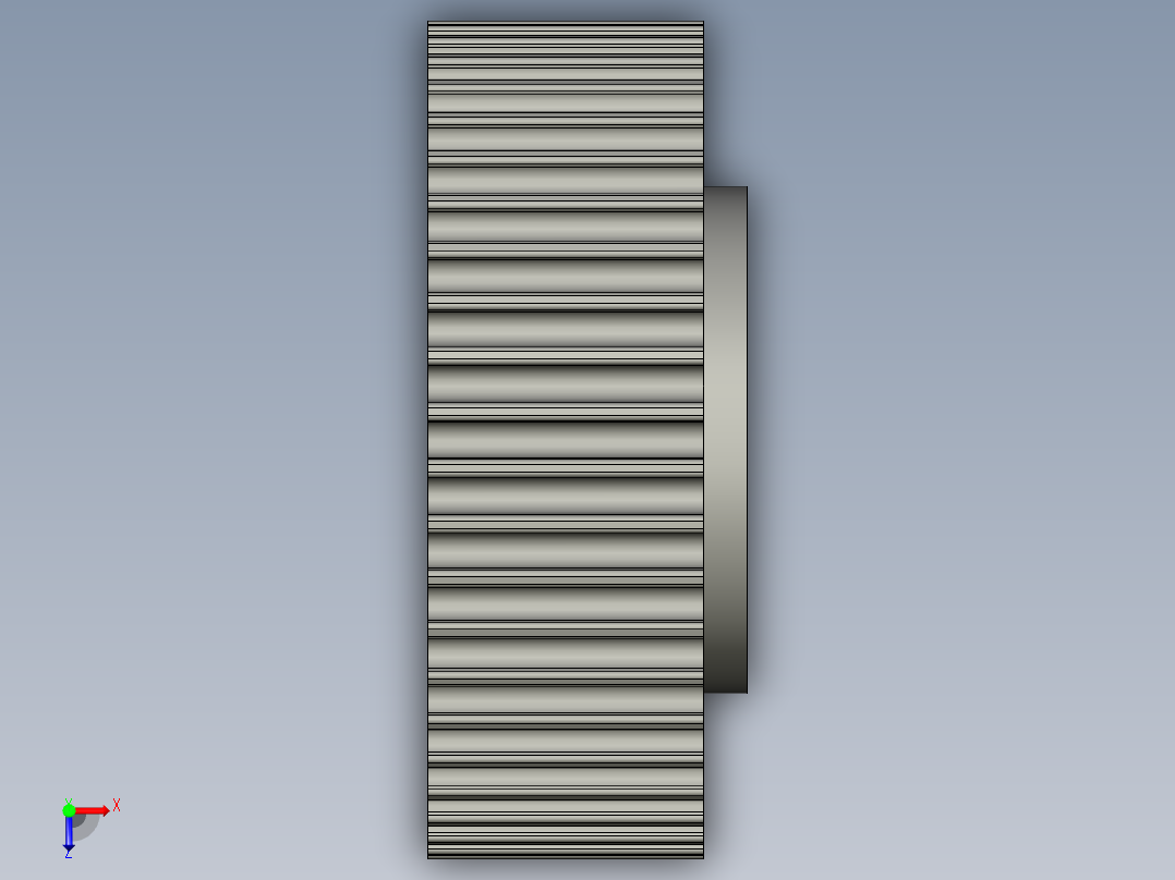 线材端子加工设备设计-8M-46齿同步带轮俯视图