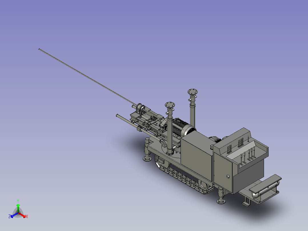 井下长孔定向钻机主视图