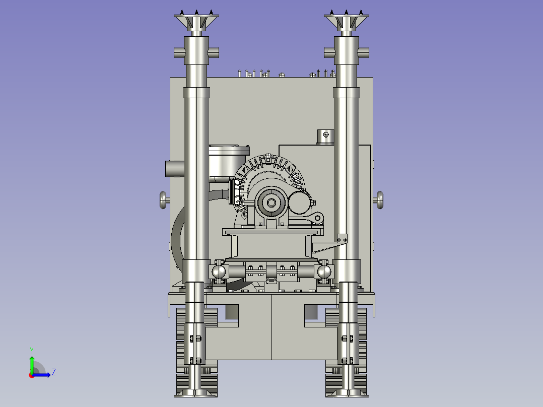 井下长孔定向钻机左视图