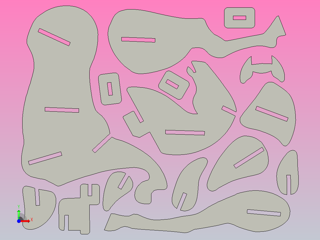 拼塔小马模型前视图