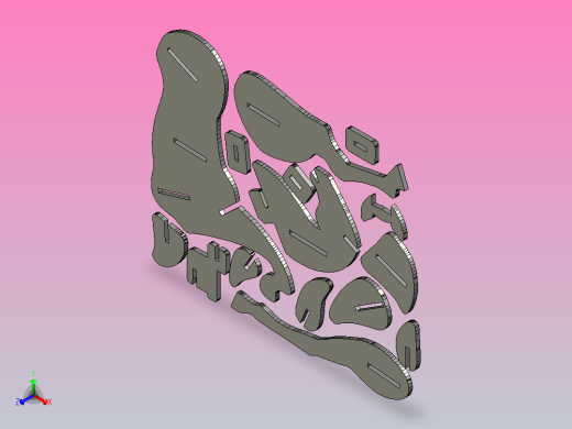 拼塔小马模型正等轴测缩略图