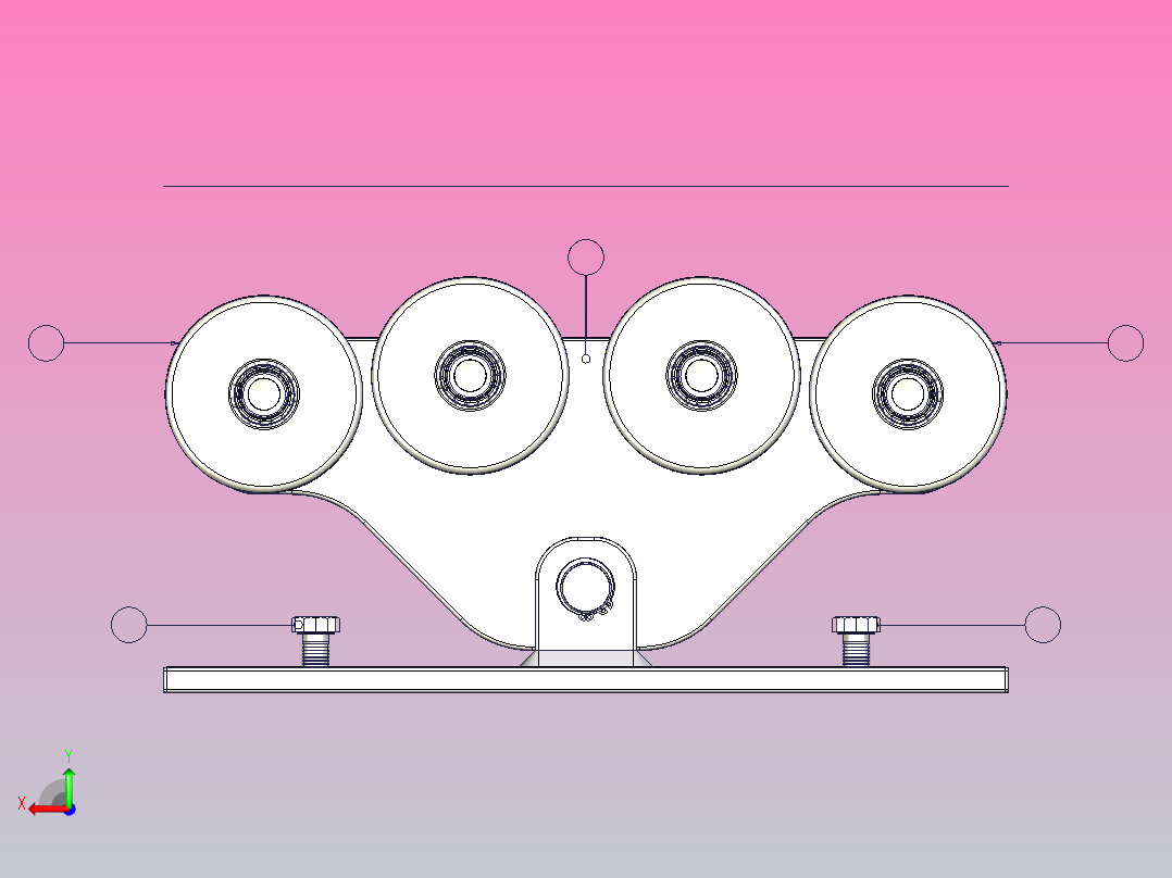 大型8轮悬臂车架后视图