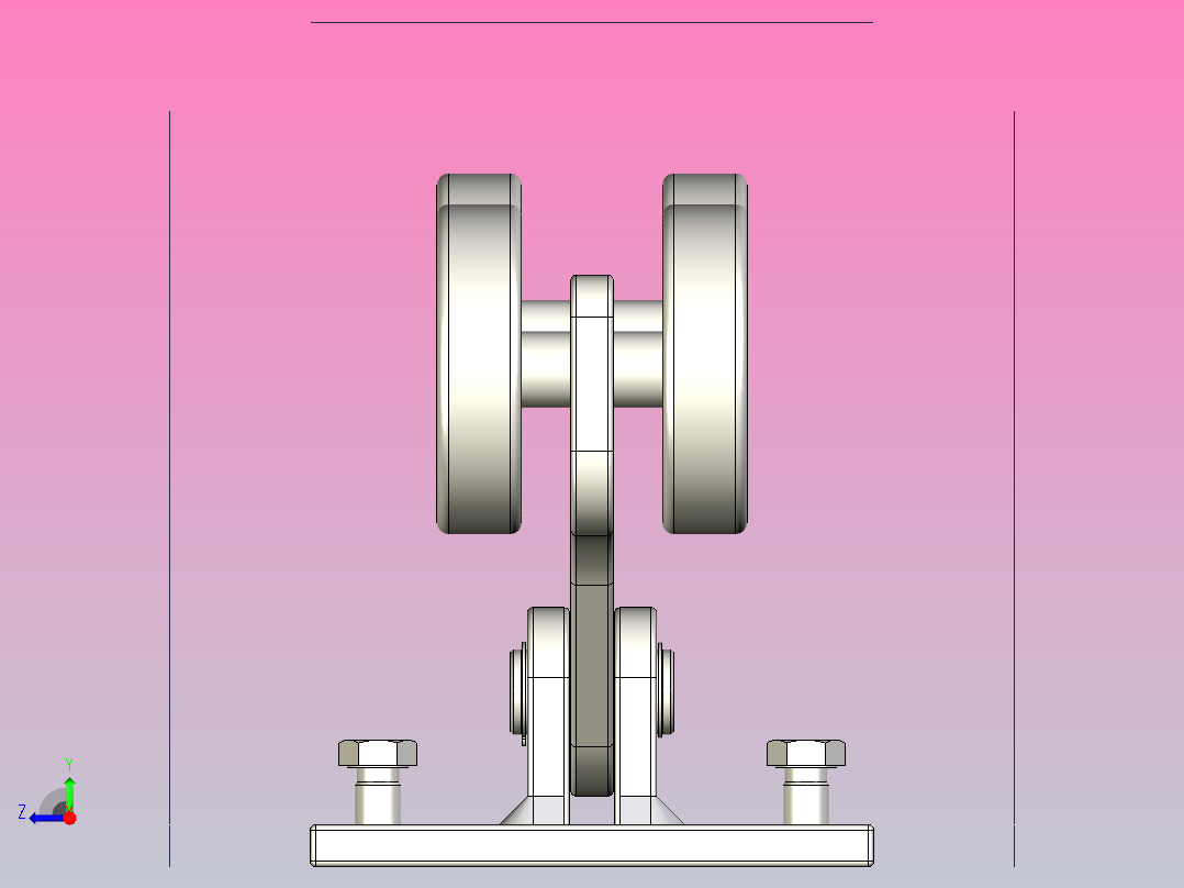 大型8轮悬臂车架右视图