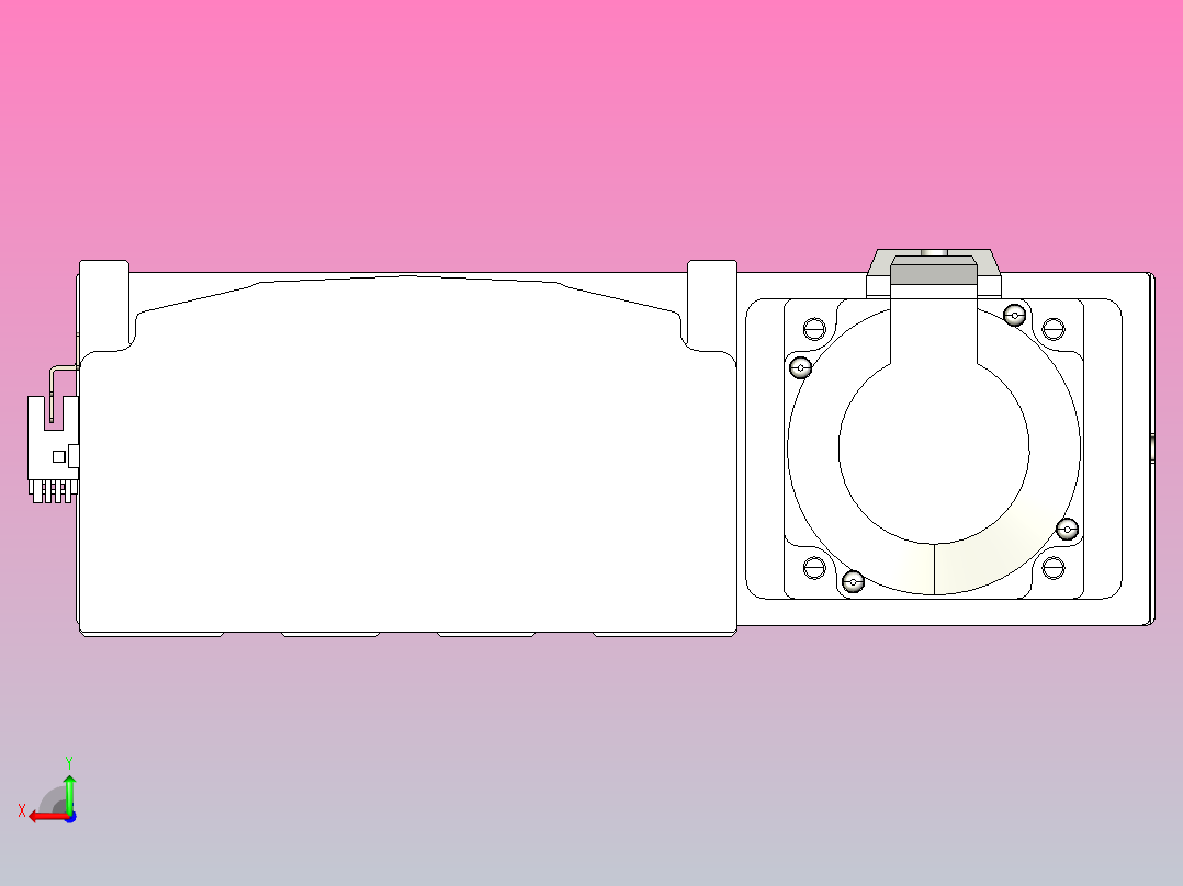 日规模组半封闭丝杆TPA-HNR-175D-2510C-L1350-ML-Y-P75-N3后视图