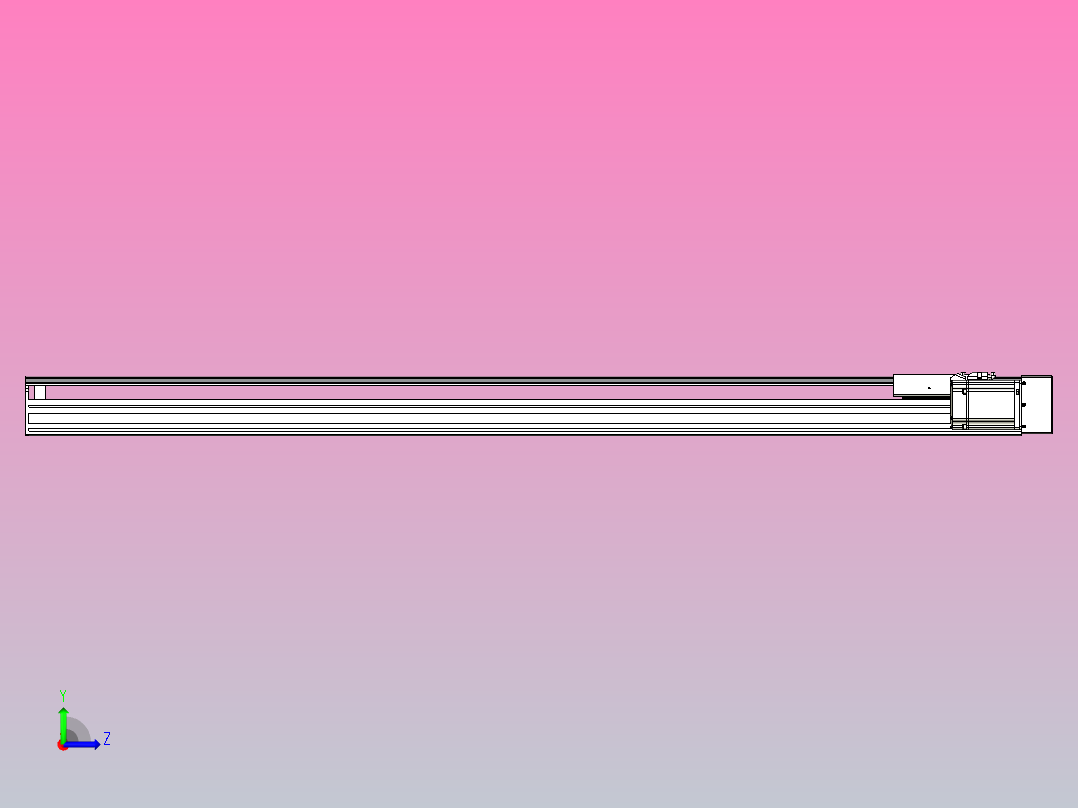 日规模组半封闭丝杆TPA-HNR-175D-2510C-L1350-ML-Y-P75-N3左视图